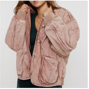 MAUVE Free People bomber liner jacket